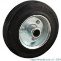 Protempo serie 02 transportwiel los stalen velg standaard zwarte rubberen band 125 mm rollager 102.122.150.000