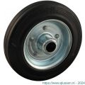 Protempo serie 02 transportwiel los stalen velg standaard zwarte rubberen band 160 mm rollager 102.162.200.000