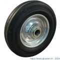 Protempo serie 02 transportwiel los stalen velg standaard zwarte rubberen band 200 mm kogellager 102.206.200.000