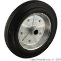 Protempo serie 02 transportwiel los stalen velg standaard zwarte rubberen band 250 mm rollager 102.252.200.050