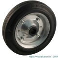 Protempo serie 02 transportwiel los stalen velg standaard zwarte rubberen band 250 mm rollager 102.252.200.060