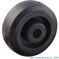 Protempo serie 07 transportwiel los zwarte PA velg zwarte elastische rubberen band ± 70 shore A 80 mm rollager 107.082.120.000