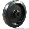 Protempo serie 07 transportwiel los zwarte PA velg zwarte elastische rubberen band ± 70 shore A 200 mm rollager 107.202.200.000