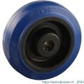 Protempo serie 13 transportwiel los zwarte PA velg blauwe elastische rubberen band ± 70 shore A 100 mm rollager 113.102.120.000