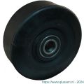 Protempo serie 18 transportwiel los stalen velg zwarte elastische rubberen band ± 72 shore A 200 mm kogellager 118.206.300.080