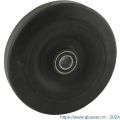 Protempo serie 18 transportwiel los stalen velg zwarte elastische rubberen band ± 72 shore A 400 mm kogellager 118.406.300.080