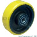 Protempo serie 28 transportwiel los gietijzeren velg PU band ± 94 shore A 100 mm kogellager 128.106.150.030