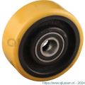 Protempo serie 28 transportwiel los gietijzeren velg PU band ± 94 shore A 100 mm kogellager 128.106.200.040