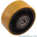 Protempo serie 28 transportwiel los gietijzeren velg PU band ± 94 shore A 125 mm kogellager 128.126.250.050