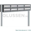 Allux Hive set postkast staal verzinkt gepoedercoat 4-breed 2-hoog op statief antraciet 40030065_4x2s