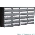 Allux Hive set postkast staal verzinkt gepoedercoat 4-breed 5-hoog antraciet 40030065_4x5