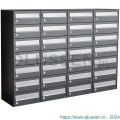 Allux Hive set postkast staal verzinkt gepoedercoat 4-breed 7-hoog antraciet 40030065_4x7