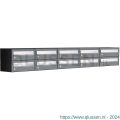 Allux Hive set postkast staal verzinkt gepoedercoat 5-breed 2-hoog antraciet 40030065_5x2