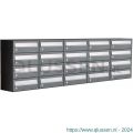 Allux Hive set postkast staal verzinkt gepoedercoat 5-breed 4-hoog antraciet 40030065_5x4