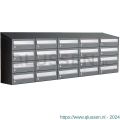 Allux Hive set postkast staal verzinkt gepoedercoat 5-breed 4-hoog met dak antraciet 40030065_5x4d