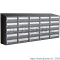 Allux Hive set postkast staal verzinkt gepoedercoat 5-breed 5-hoog met dak antraciet 40030065_5x5d