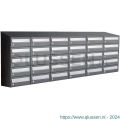 Allux Hive set postkast staal verzinkt gepoedercoat 6-breed 5-hoog met dak antraciet 40030065_6x5d