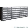 Allux Hive set postkast staal verzinkt gepoedercoat 6-breed 6-hoog antraciet 40030065_6x6