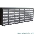 Allux Hive set postkast staal verzinkt gepoedercoat 6-breed 6-hoog met dak antraciet 40030065_6x6d