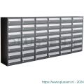 Allux Hive set postkast staal verzinkt gepoedercoat 6-breed 7-hoog antraciet 40030065_6x7