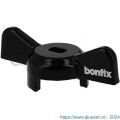 Bonfix stalen vlinderhendel voor 1/4 inch, 3/8 inch, 1/2 inch en 3/4 inch zwart 99745
