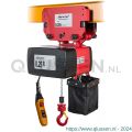 Delta elektrische kettingtakel met duwloopkat DEY 400 V 0,25 ton met 6 m hijshoogte dubbele snelheid 1 part DH.0.DEY.002503.06