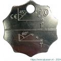 Deltalock ID plaat voor 2-3-4 sprong Grade 100 YE.10.TAG.234