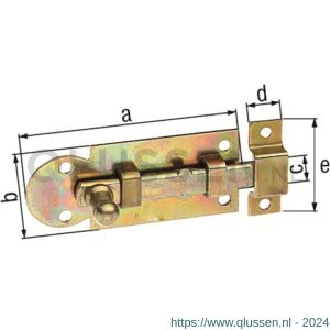 GAH Alberts schuif raamgrendel RVS recht met sluitplaat 80 mm 113261