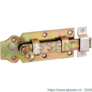 GAH Alberts deurgrendel knop recht greep geel verzinkt 100 mm 115388