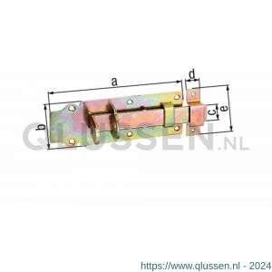 GAH Alberts hangslotschuif sluitgrendel RVS recht tegenstuk 140 mm 116927