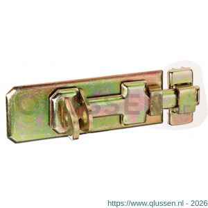 GAH Alberts hangslotschuif veiligheids-sluitgrendel geel verzinkt tegenstuk 140 mm 123086