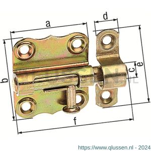 GAH Alberts profielgrendel zonder veer RVS 39x38 mm 327026