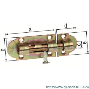 GAH Alberts profielgrendel zonder veer knikbaar tegenstuk 75x28 mm 124076