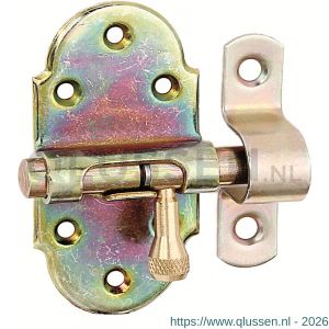 GAH Alberts profielgrendel met messing knop veer 40x75 mm 128944
