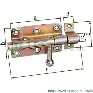 GAH Alberts hangslot bout-sluitgrendel RVS met tegenstuk 100/153 mm 327019