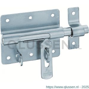 GAH Alberts hangslot bout-sluitgrendel geel verzinkt met tegenstuk 80x116 mm 137083