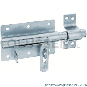 GAH Alberts hangslot bout-sluitgrendel geel verzinkt met tegenstuk 95x135 mm 137106