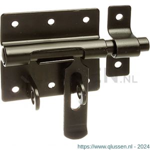 GAH Alberts hangslot bout-sluitgrendel verzinkt zwart coating 70x100 mm 137304