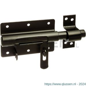 GAH Alberts hangslot bout-sluitgrendel verzinkt zwart coating 95x135 mm 137335