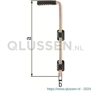 GAH Alberts bodemschuif RVS grijs 500x40 mm diameter 16 mm 326029