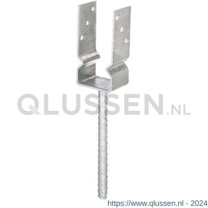 GAH Alberts U-paalhouder rib type 751 verzinkt 71x150 mm 208509