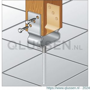 GAH Alberts U-paalhouder rib type 751 verzinkt 91x150 mm 208523