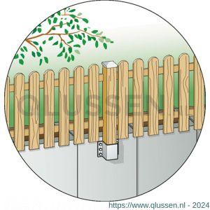 GAH Alberts paalhouder L-U stenen-muren verzinkt 91x91 mm 208738