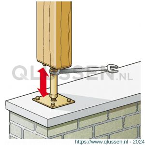 GAH Alberts paalhouder opschroefbaar verzinkt 150-190 mm 212391