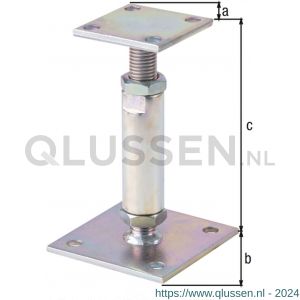 GAH Alberts paalhouder opschroefbaar verzinkt 150-190 mm 212391