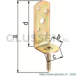 GAH Alberts vlechtschermsteun houder L-vorm geel verzinkt 115x31,5 mm 213237