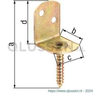 GAH Alberts vlechtschermsteun houder L-vorm geel verzinkt 83x32 mm 213442