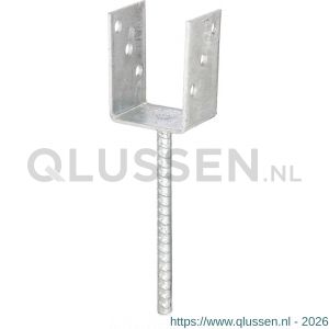 GAH Alberts U-paalhouder rib type 327 verzinkt 75x104 mm 214241