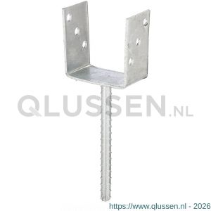 GAH Alberts U-paalhouder rib type 327 verzinkt 101x104 mm 214289