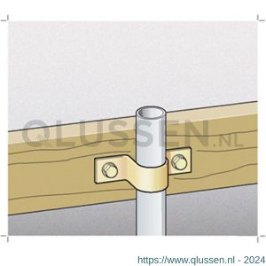 GAH Alberts buisklem staal geel verzinkt voor diameter 44,5 mm 216665